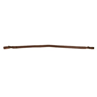 BRETELLA PIANA PELLE MARRONE
