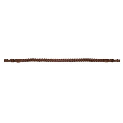 BRETELLA TRECCIA 8 CAPI PELLE MARRONE