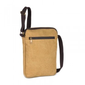 BORSETTO CANVAS KAKI CM 27X20X3,5