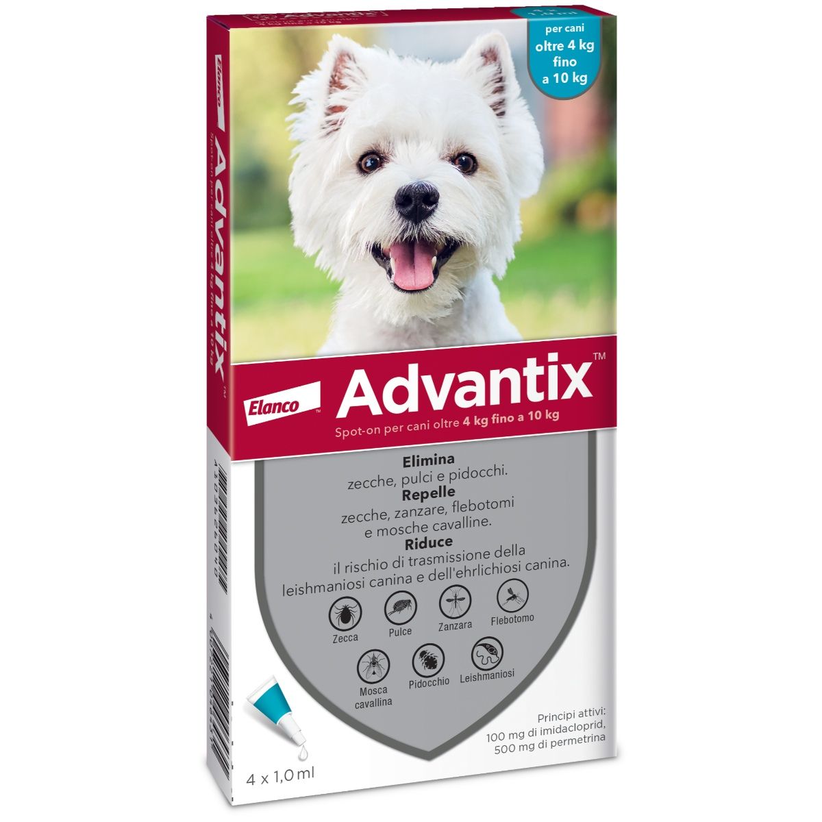 ADVANTIX Spot On CANE kg 4-10 4x1ml ADVANTIX Spot On CANE kg 4-10 4x1ml