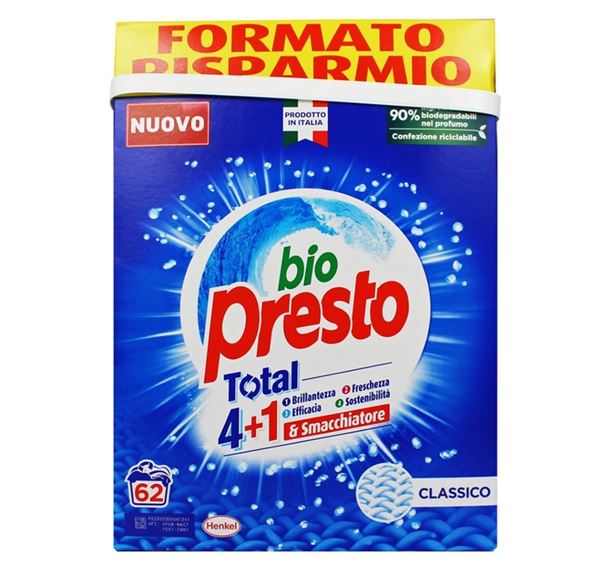 BIO PRESTO LAV. FUSTO 62 Mis. 3.10 kg BIO PRESTO LAV. FUSTO 62 Mis. 3.10 kg