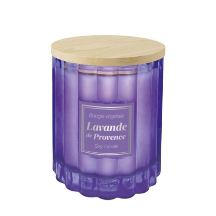 CANDELA VETRO c/COP. LAVANDA