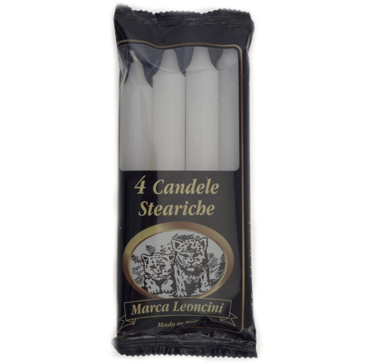 CANDELE STEARICHE LEONCINI FLOWPACK Pz.4