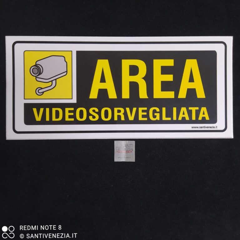 CARTELLO ADESIVO "Area Videosorvegliata"