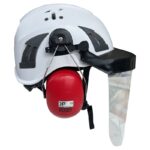 CASCO PROTETTICO c/VISIERA e CUFFIE