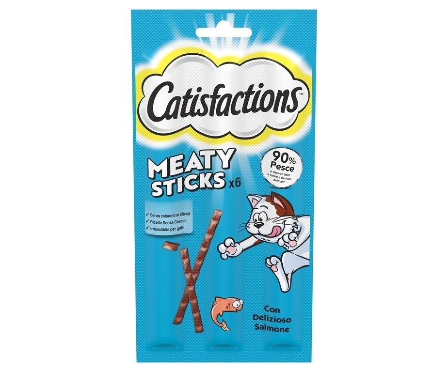 CATISFACTIONS MEATY STICKS gr5x6 Salmone CATISFACTIONS MEATY STICKS gr5x6 Salmone