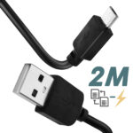 CAVO RICARICA USB MICRO 2 Mt Nero