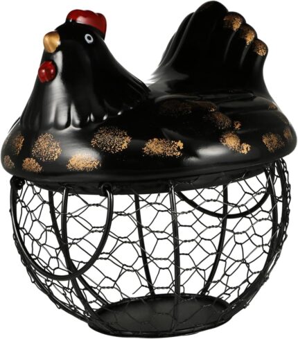CESTINO PORTAUOVA Nero