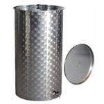 CONTENITORE VINO INOX Lt 200 c/Gall.