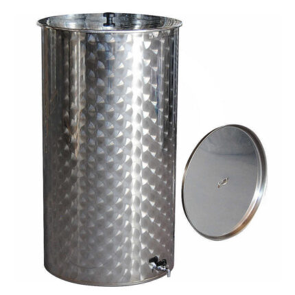 CONTENITORE VINO INOX Lt 200 c/Gall.