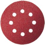 DISCO VELCRO RED D.125 8 Fori gr 80 Pz.5