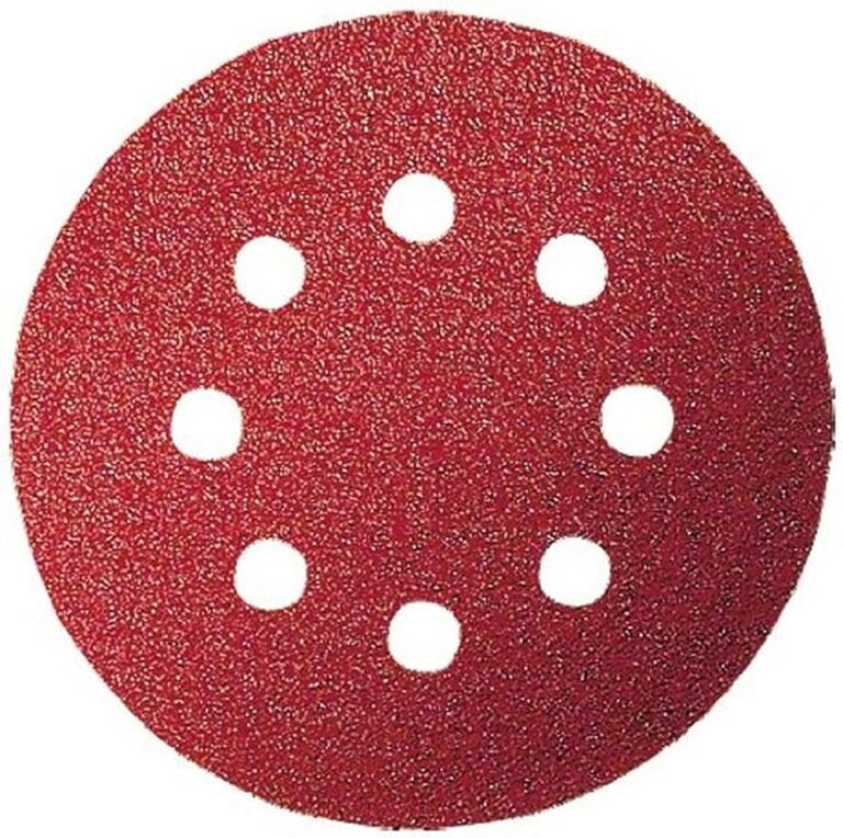 DISCO VELCRO RED D.125 8 Fori gr 80 Pz.5