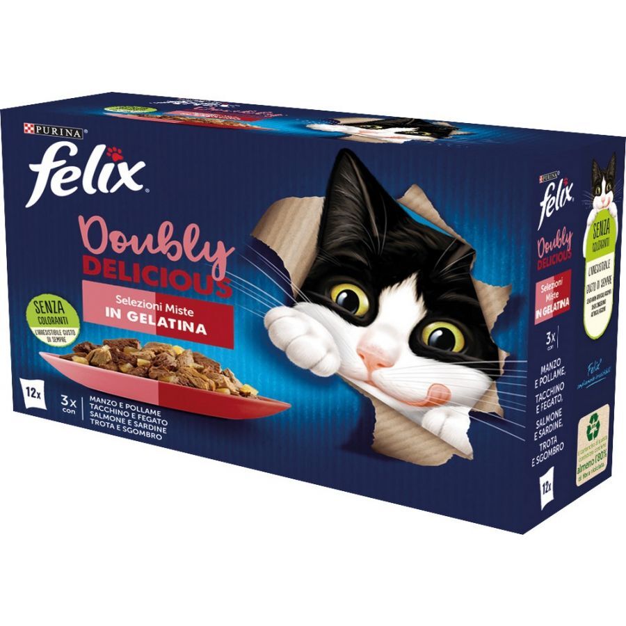 FELIX MULTIPACK DOUBLY DELICIOUS gr85x12 FELIX MULTIPACK DOUBLY DELICIOUS gr85x12