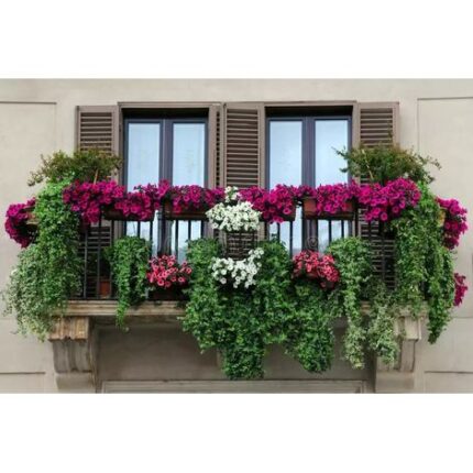FIORIERA FERRO BATT. BALCONE FISSA cm 60