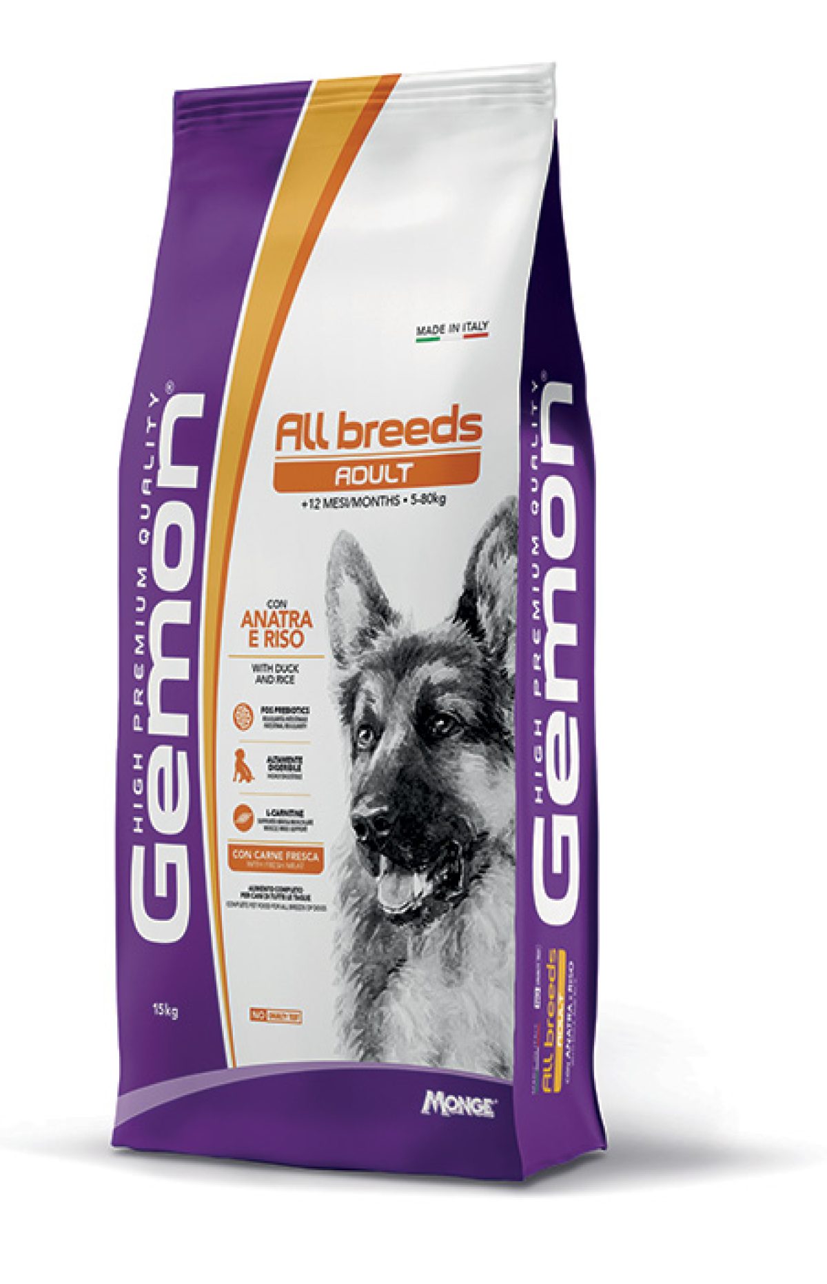 GEMON ADULT ALL B. kg 15 Anatra/Riso GEMON ADULT ALL B. kg 15 Anatra/Riso