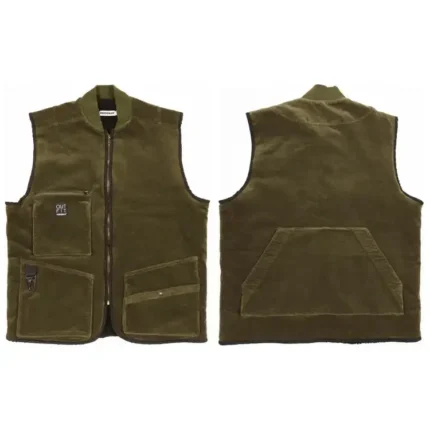 GILET ABETE UOMO VELLUTO Olive L
