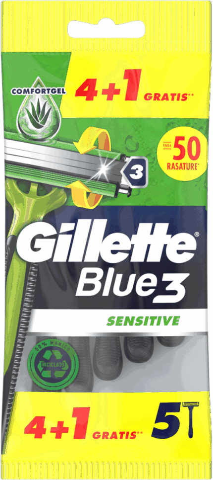 GILLETTE R&G BLU3 Pz.5 SENSIT. Busta