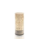 LAMP. CILINDRO 10LED VETRO NAT. D9XH20