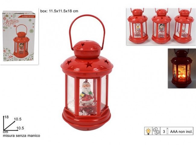 LANTERNA PLASTICA 18CM LUCI NEVE LANTERNA PLASTICA 18CM LUCI NEVE