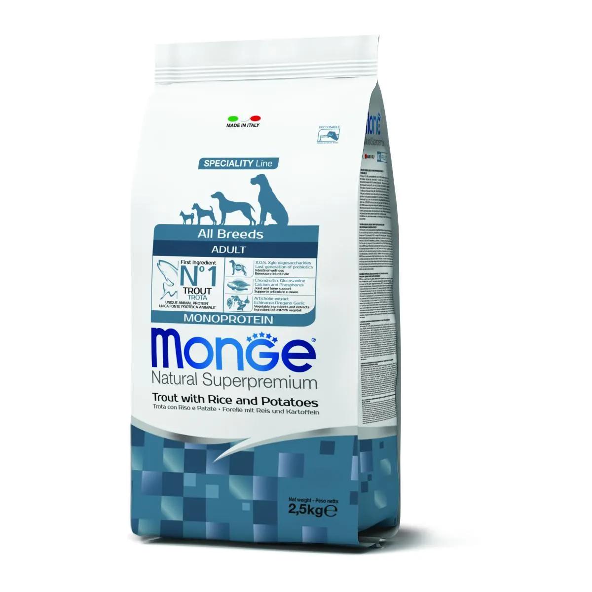 MONGE ADULT ALL BREEDS kg 12 Trota MONGE ADULT ALL BREEDS kg 12 Trota