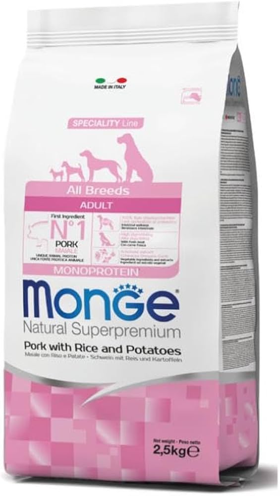 MONGE ALL BREEDS ADULT kg 2.5 Maiale MONGE ALL BREEDS ADULT kg 2.5 Maiale