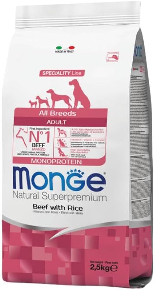 MONGE ALL BREEDS ADULT kg 2.5 Manzo MONGE ALL BREEDS ADULT kg 2.5 Manzo