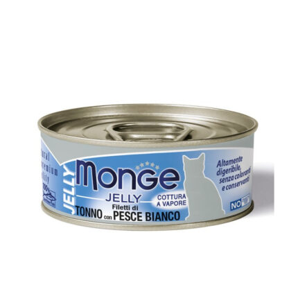 MONGE JELLY gr 80 Fil.Tonno/Pesce Bianco