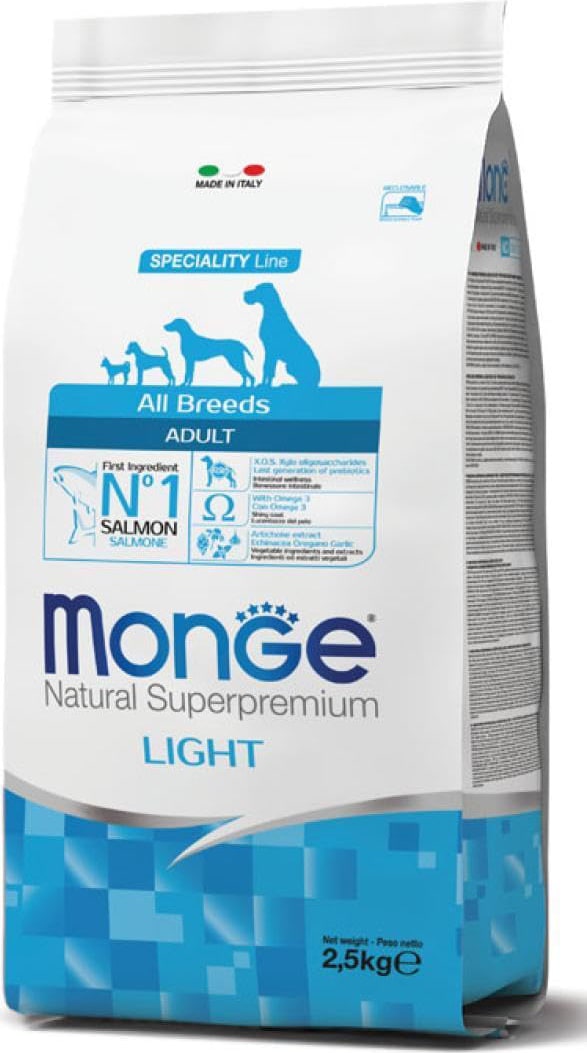 MONGE LIGHT kg 12 Salmone/Riso MONGE LIGHT kg 12 Salmone/Riso