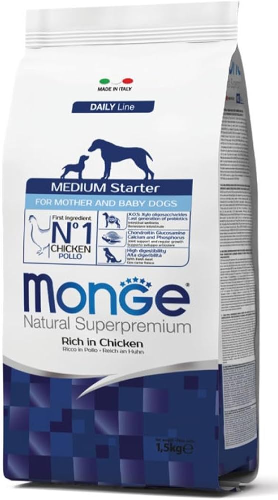 MONGE MEDIUM STARTER kg 1.5 Pollo MONGE MEDIUM STARTER kg 1.5 Pollo