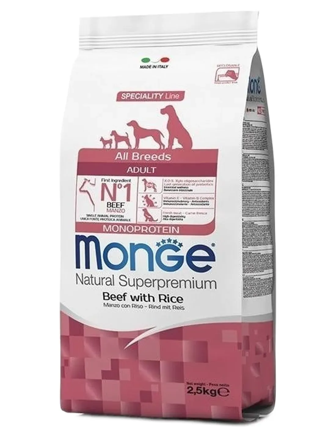 MONGE P&J ALL BREEDS MONOP. kg 12 Manzo MONGE P&J ALL BREEDS MONOP. kg 12 Manzo