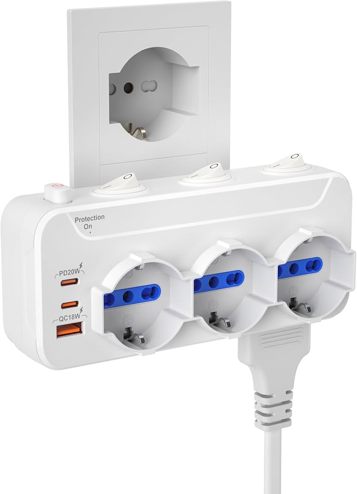 MULTIPRESA 3 BIPAS/SCHUKO PROT.SOVR. MULTIPRESA 3 BIPAS/SCHUKO PROT.SOVR.