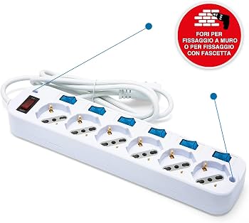 MULTIPRESA 6P BIPASSO Axel