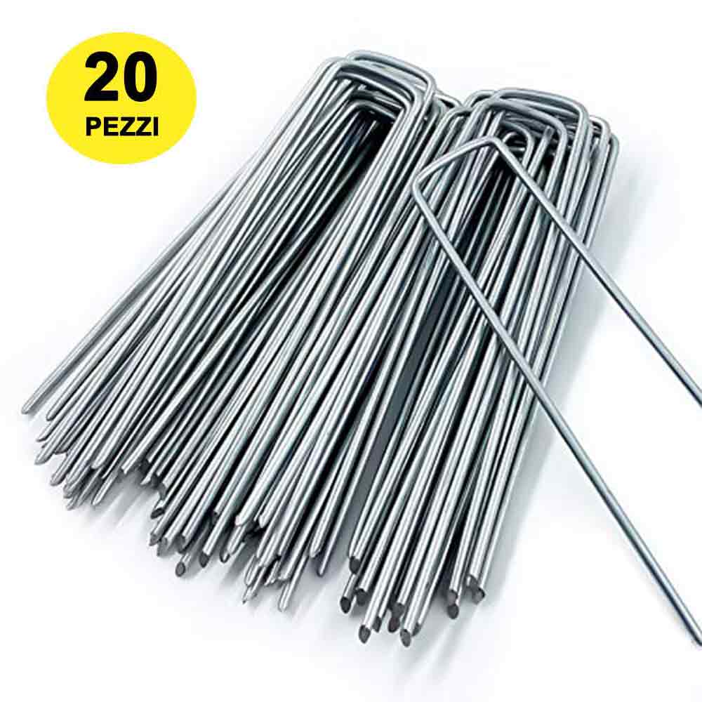 PICCHETTO FISSA RETI ZINC. mm 170 Pz.20 PICCHETTO FISSA RETI ZINC. mm 170 Pz.20
