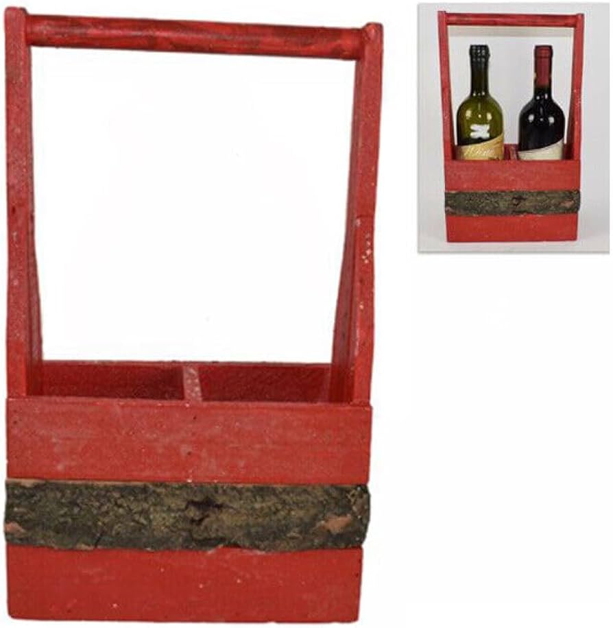 PORTABOTTIGLIE BOX 2POSTI Rosso PORTABOTTIGLIE BOX 2POSTI Rosso