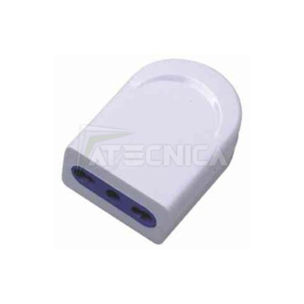 PRESA MOBILE 2PRESE+TERRA 16A Bianca