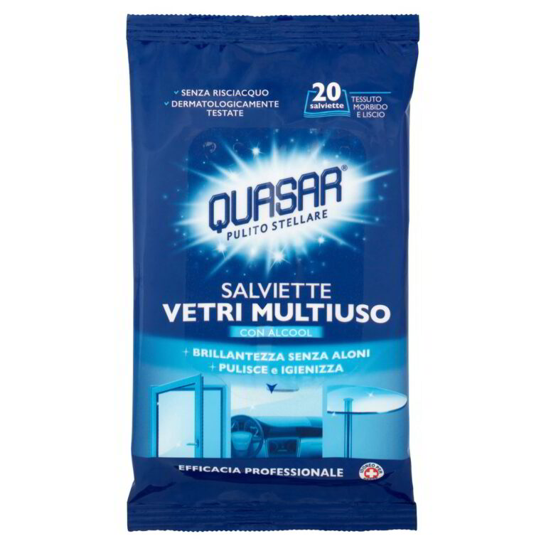 QUASAR SALVIETTE VETRI&MULTIUSO Pz.20