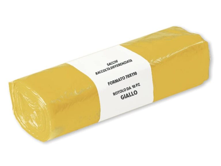 SACCO IMMONDIZIA cm 70x110 Giallo Trasp.