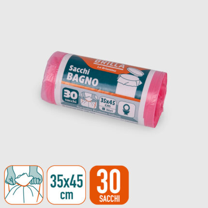 SACCO RIFIUTI BAGNO cm 35x45 Pz.30 Rosa