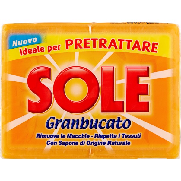 SAPONE BUCATO SOLE GIALLO 250x2 Pz.2 SAPONE BUCATO SOLE GIALLO 250x2 Pz.2