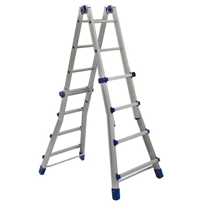 SCALA TELESCOPICA BRIKO Mt.4 4+4 Blu