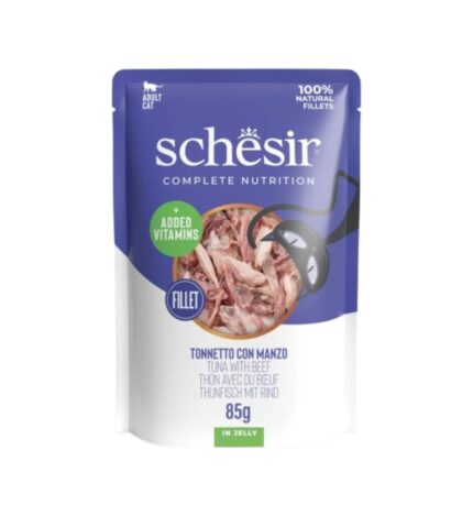 SCHESIR CAT gr 85 Tonno/Manzo Jelly