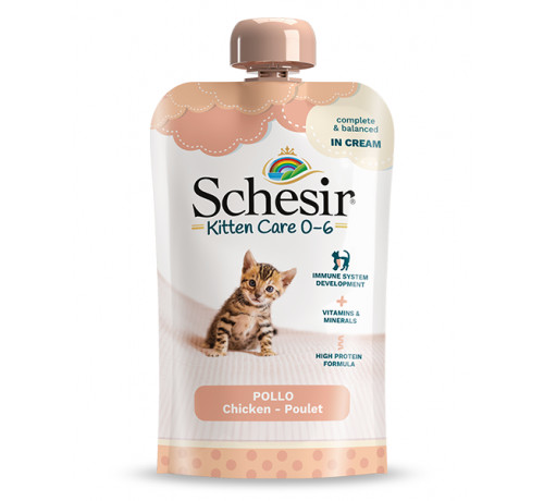 SCHESIR CAT KITTEN CREAM gr 150 pollo SCHESIR CAT KITTEN CREAM gr 150 pollo