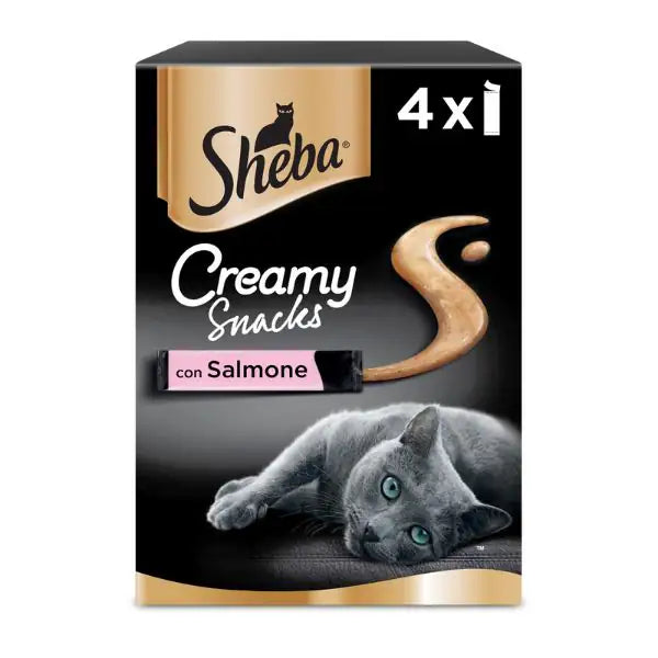 SHEBA CREAMY SNACKS 4x12gr Salmone