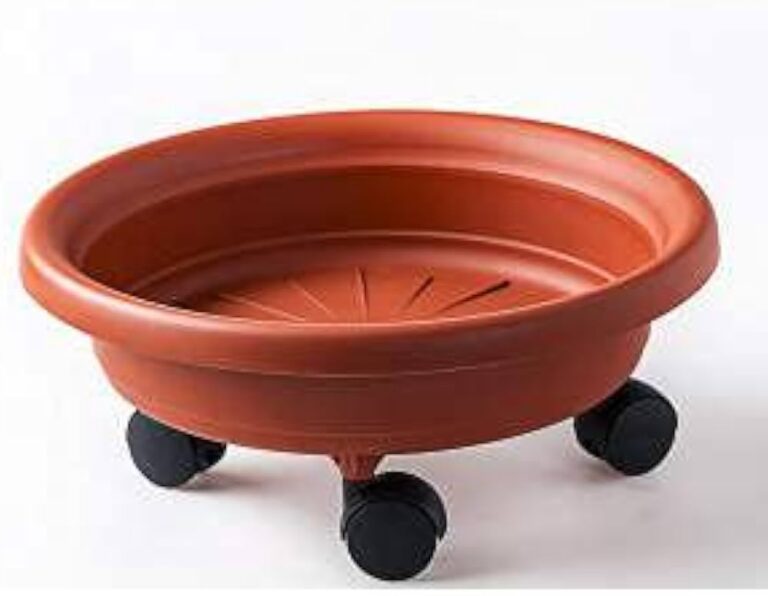 SOTTOVASO c/RUOTE cm 28 Terracotta
