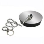 TAPPO NERO c/PLACCA INOX E CATENA D.40