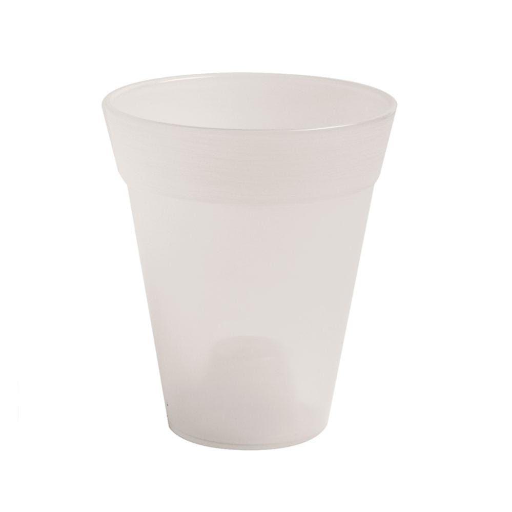 VASO DANTE cm 17 Bianco Trasparente VASO DANTE cm 17 Bianco Trasparente