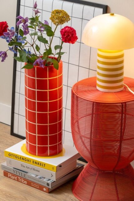 VASO LIVING HIGH ROUND cm 40H Rosso