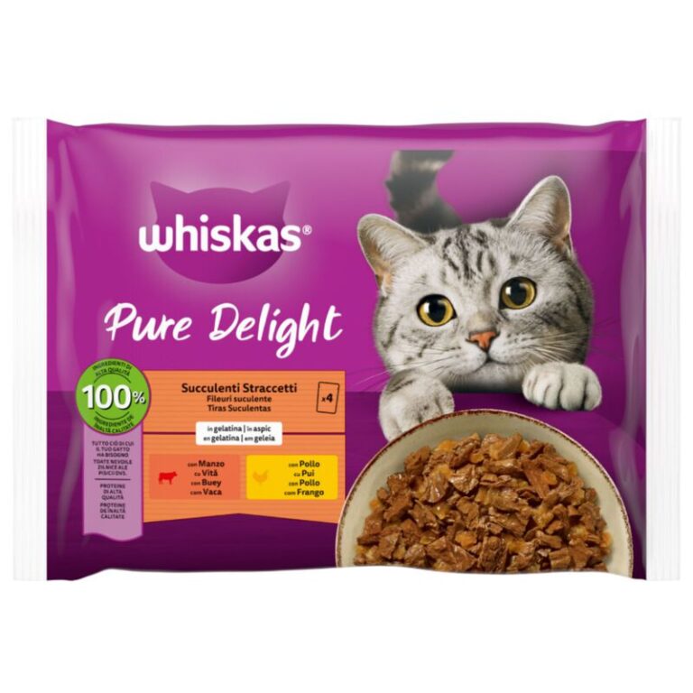 WHISKAS PURE DELIGHT gr 85x4 Stracc.