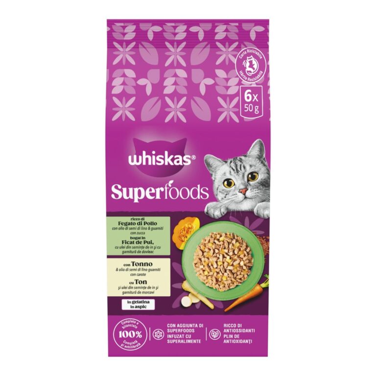 WHISKAS SUPERFOODS gr 50x6 Assortito