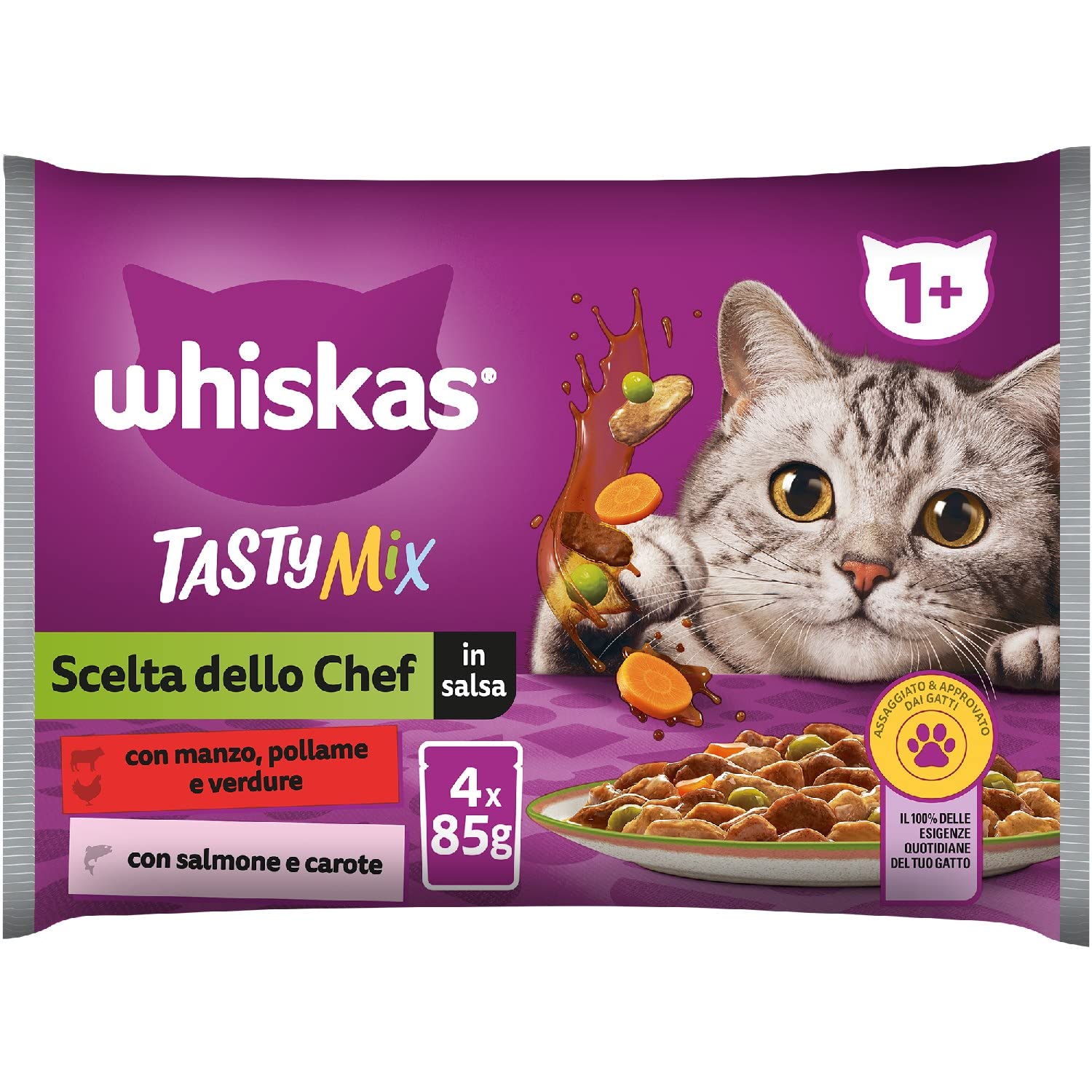 WHISKAS TASTY MIX SCELTA CHEF 2X85GR WHISKAS TASTY MIX SCELTA CHEF 2X85GR